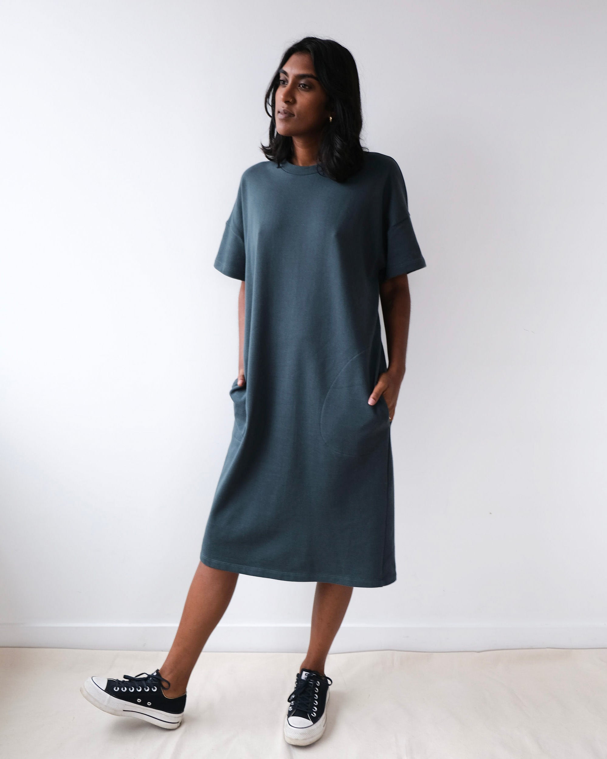 Grey t shirt dress on sale