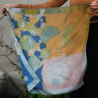 Silk scarf No6013, paper remnants