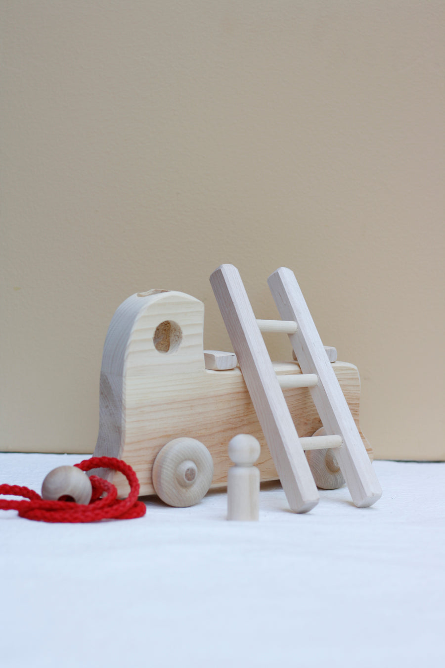 Wooden fire truck by Thorpe Toys