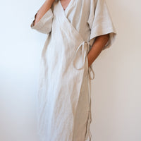 Robe croisée en lin No2216w