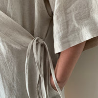 Linen wrap dress No2216w