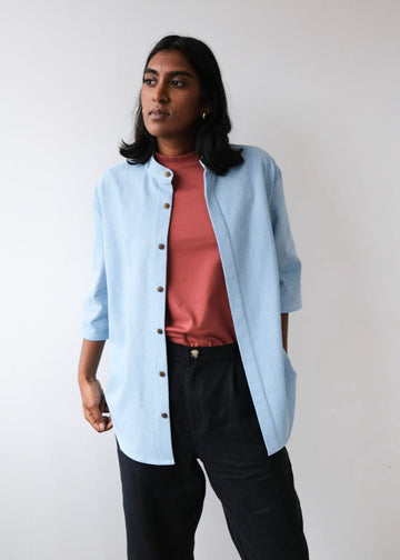 Unisex shirt No2443u, denim