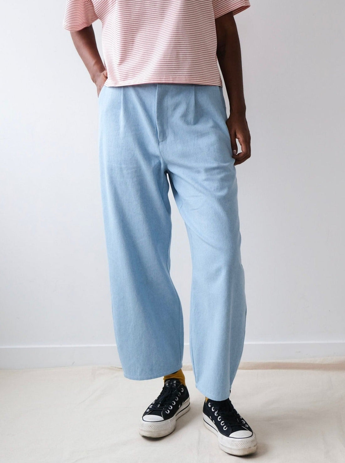 Balloon trousers No2434w, pale denim