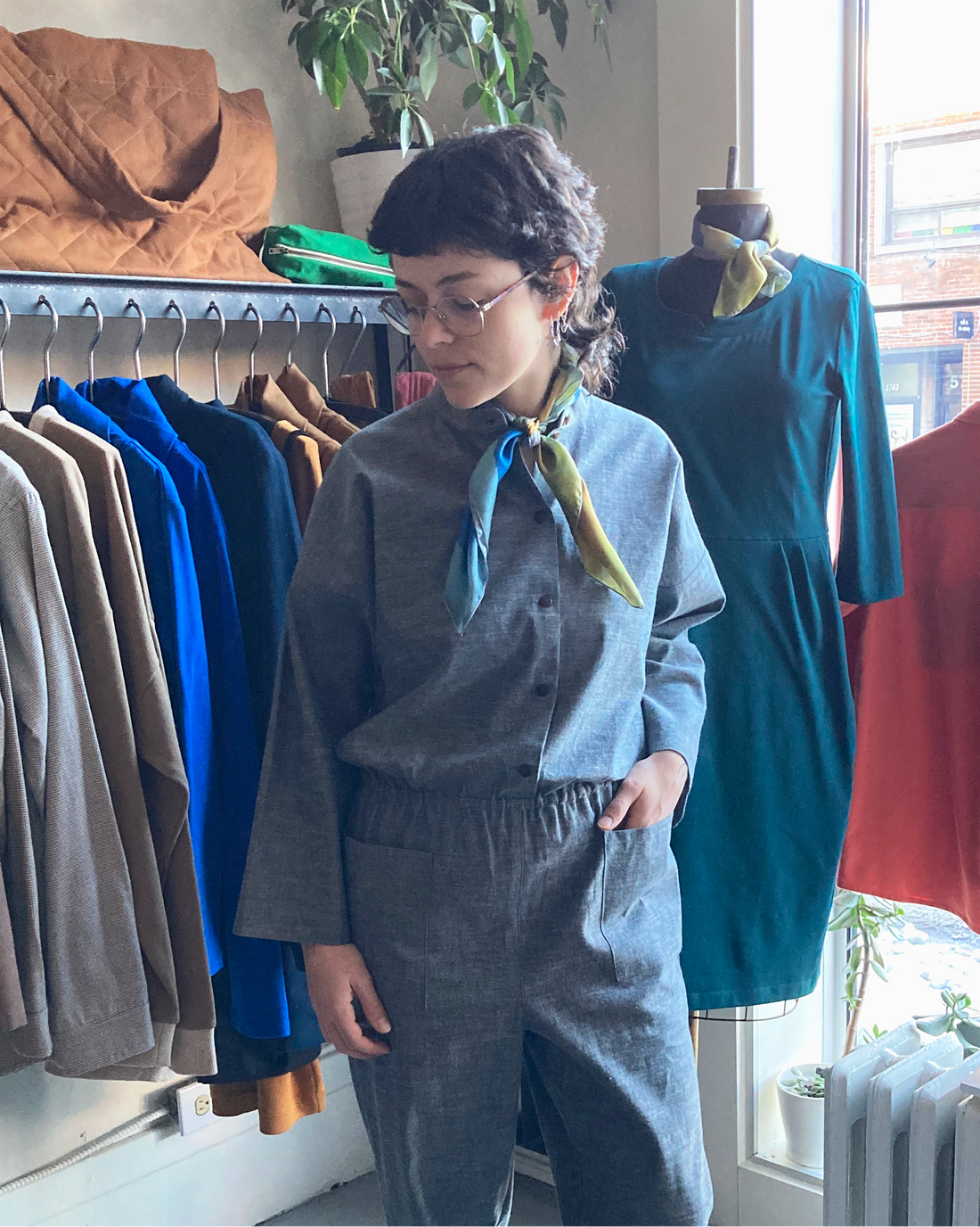 Bleu de travail coton sale