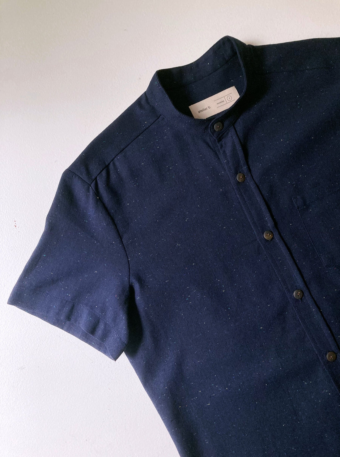 Short sleeve shirt No2444m, coton & linen