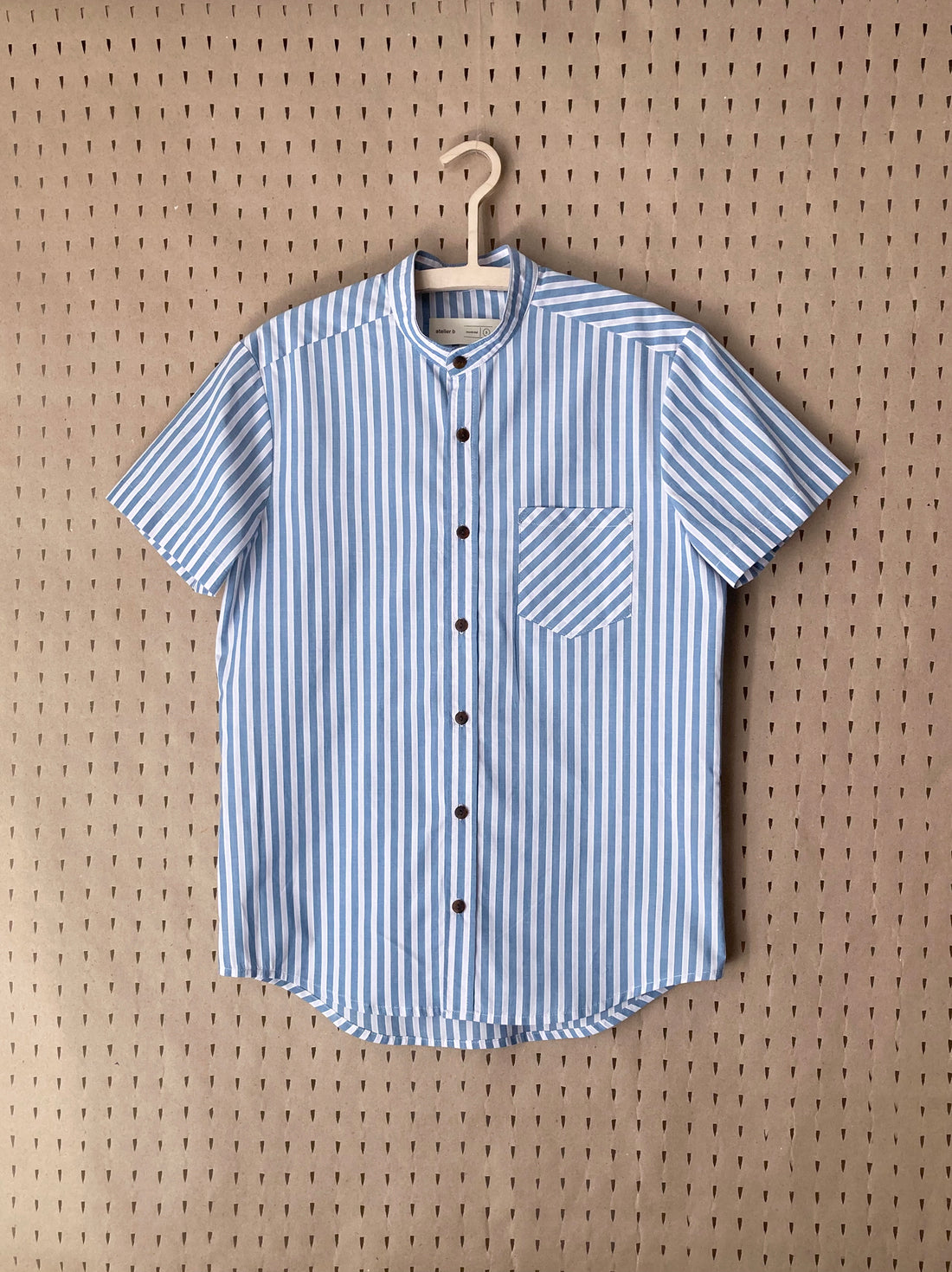 Short sleeve shirt No2444m, coton & linen