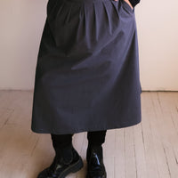 Wrap skirt No2456w, charcoal cotton