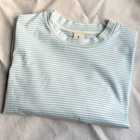 Boxy t-shirt No2470w, stripes and confettis