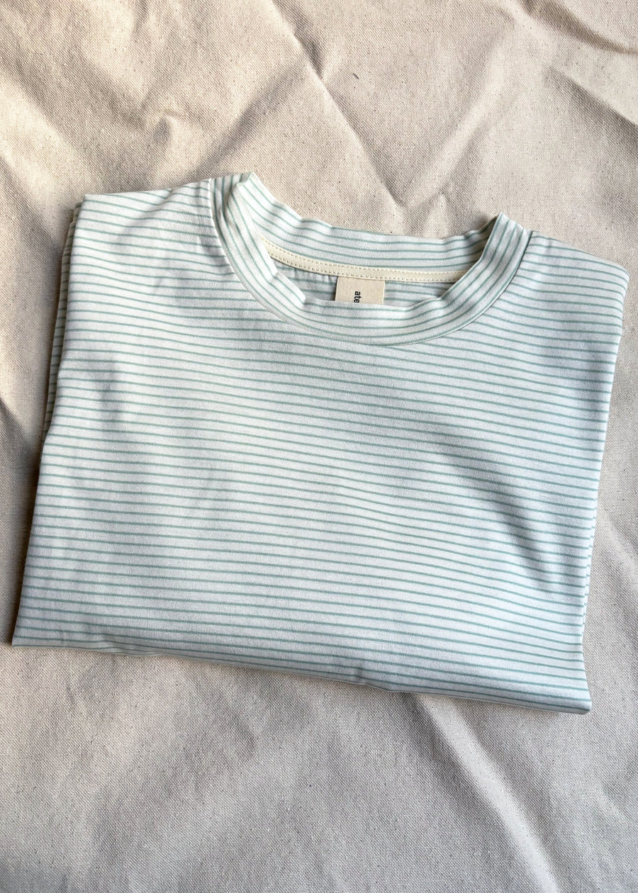 Boxy t-shirt No2470w, stripes and confettis