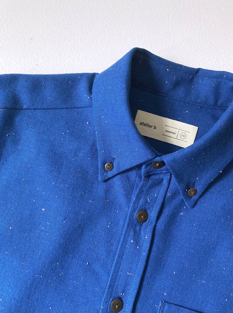 Shirt No2088m, cotton-linen confettis