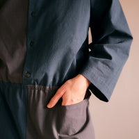 Cotton coveralls No2493w, two tones