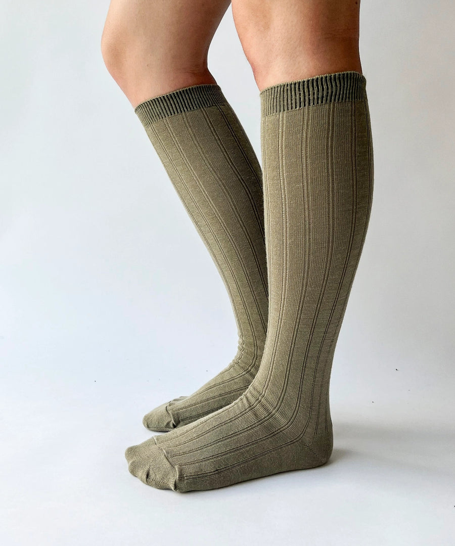 Knee-high wool socks by OKAYOK