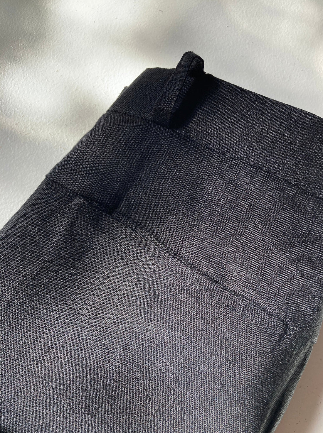Pantalon de lin No6028m, noir