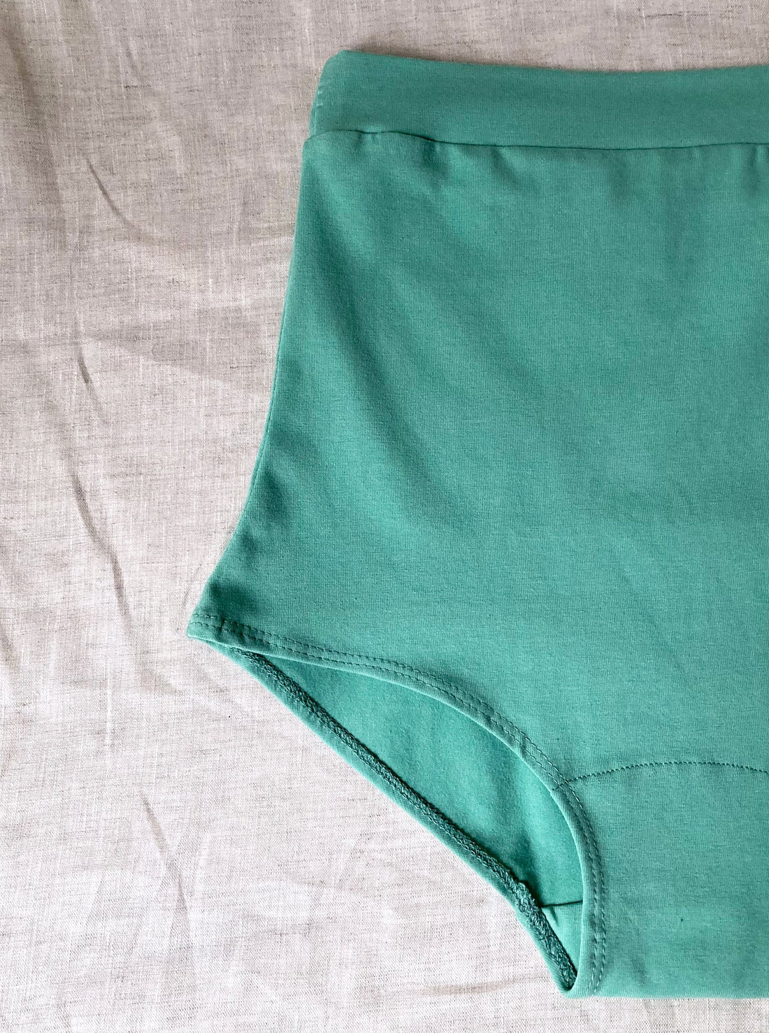 Dirk41 Underwear Women Cotton High Waisted Scallop Trim Panties