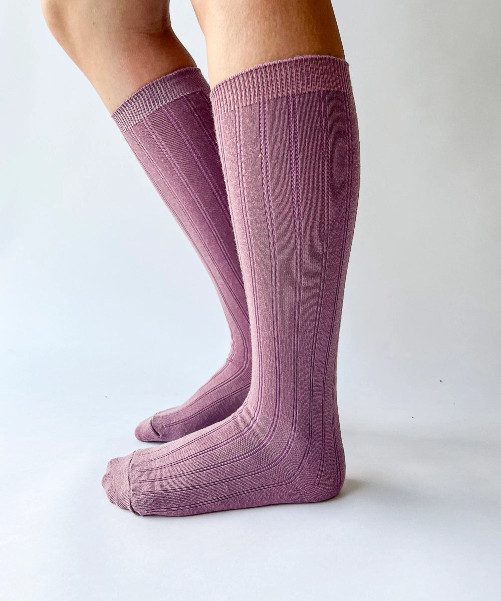 Knee-high wool socks by OKAYOK