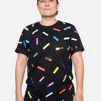T-shirt imprimé paillettes unisexe par OKAYOK