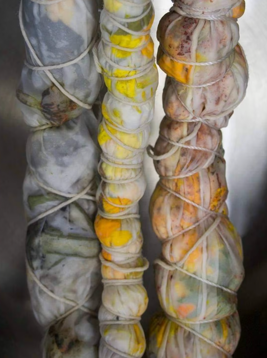 Natural dye kit, silk scarf by Dahlia Milon Textile