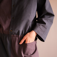 Cotton coveralls No2493w, two tones