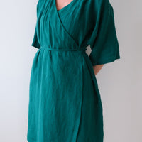 Linen wrap dress No2216w