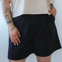 Unisex short No2408w, navy confettis