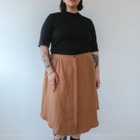 Skirt No2402w, confetti and coffee linen