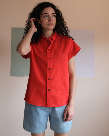Loose-fitting shirt No2511w, linen