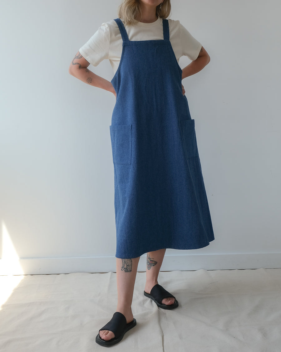 Apron dress No2417w, denim