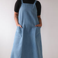 Apron dress No2417w, denim