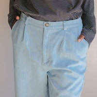 Balloon trousers No2492w, 10 oz indigo denim