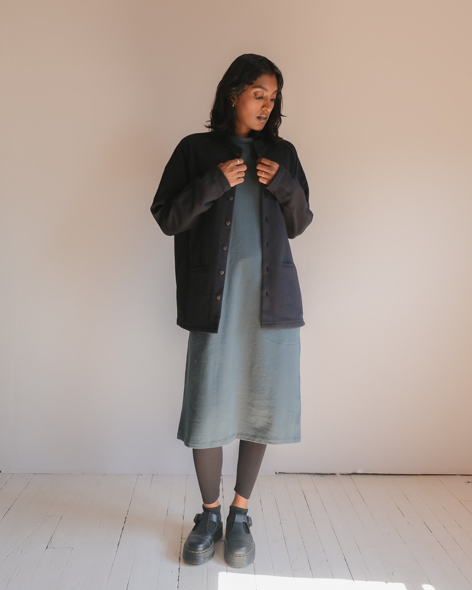 ☆Rest&Recreation☆TERRY MINI DRESS ブルー [rest ☆Rest&Recreation☆TERRY MINI DRESS ブルー [rest