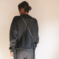 Unisex waxed denim apron NO6096ub