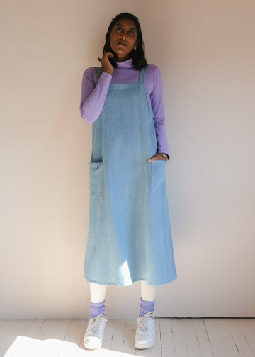 Apron dress No2417w, denim