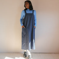 Apron dress No2417w, denim