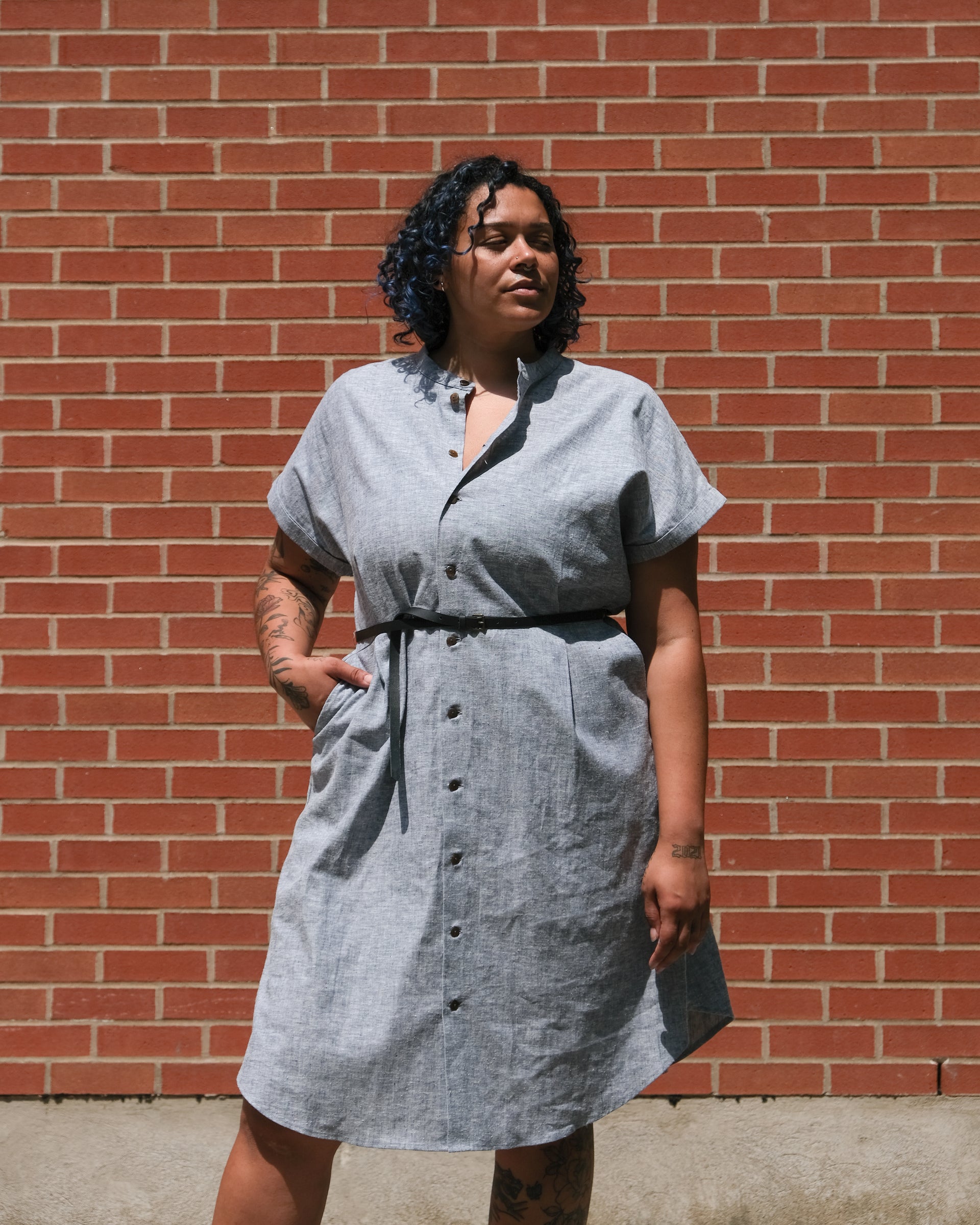 Shirt dress No2522w, chambray atelier b Shirt dress No2522w, chambray atelier b