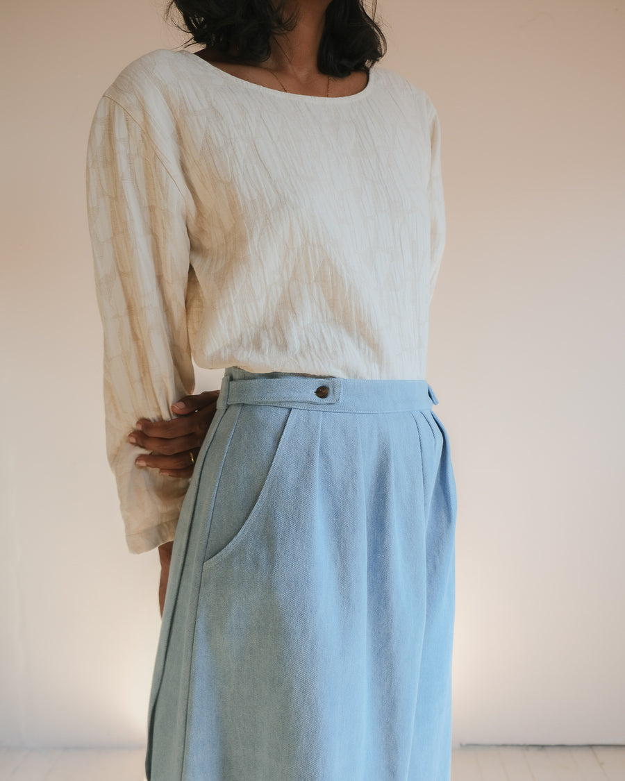 Wrap skirt No2402w, 10 oz indigo denim