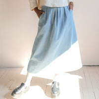 Wrap skirt No2402w, 10 oz indigo denim