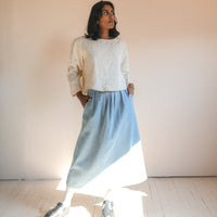 Wrap skirt No2402w, 10 oz indigo denim