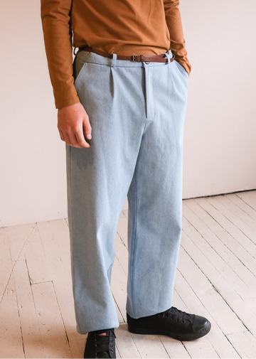 Balloon trousers No2492w, 10 oz indigo denim