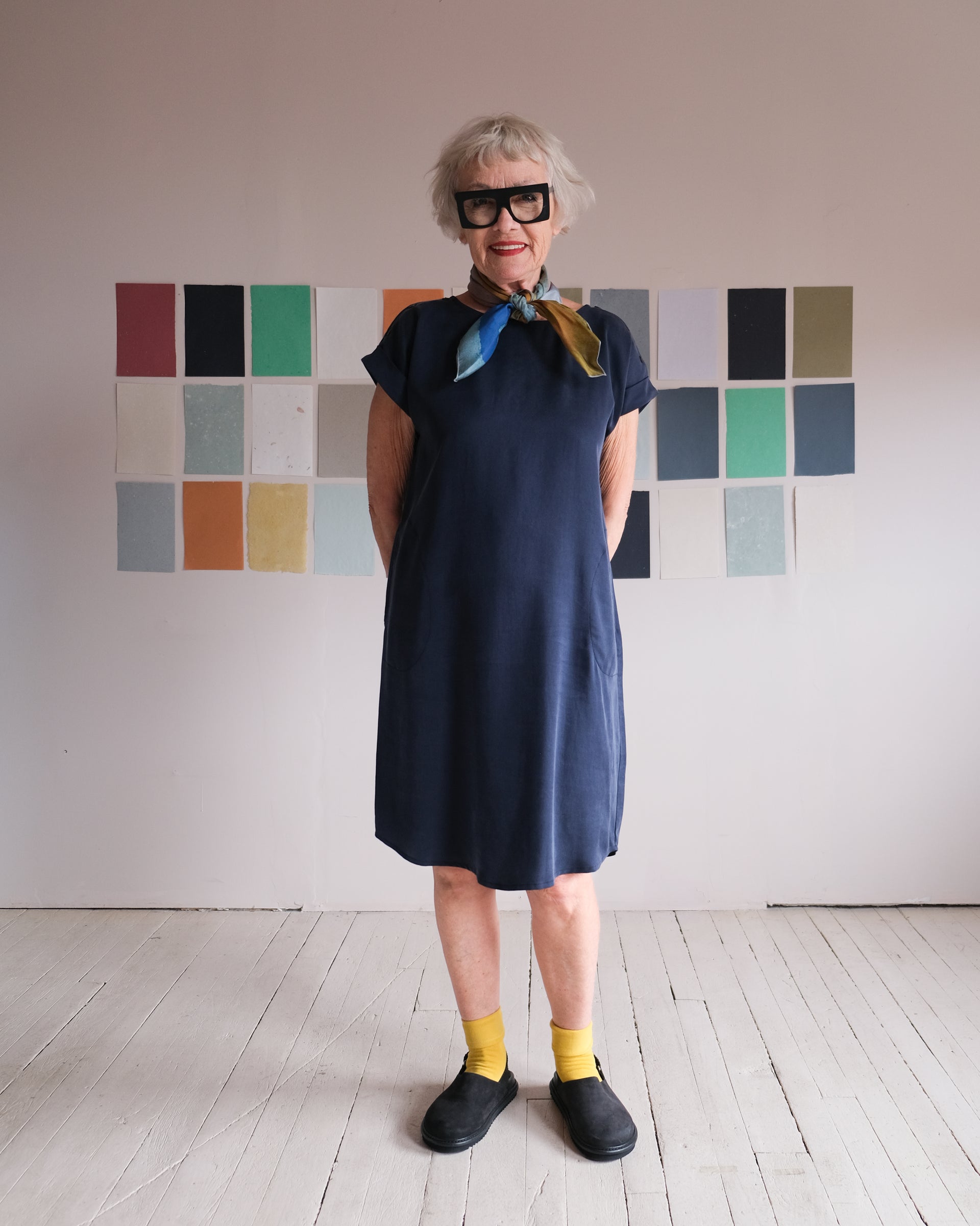 Straight-cut dress No2607w, lyocell  atelier b