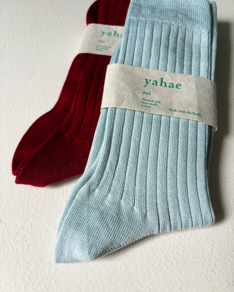 Bas côtelé en coton biologique par Yahae