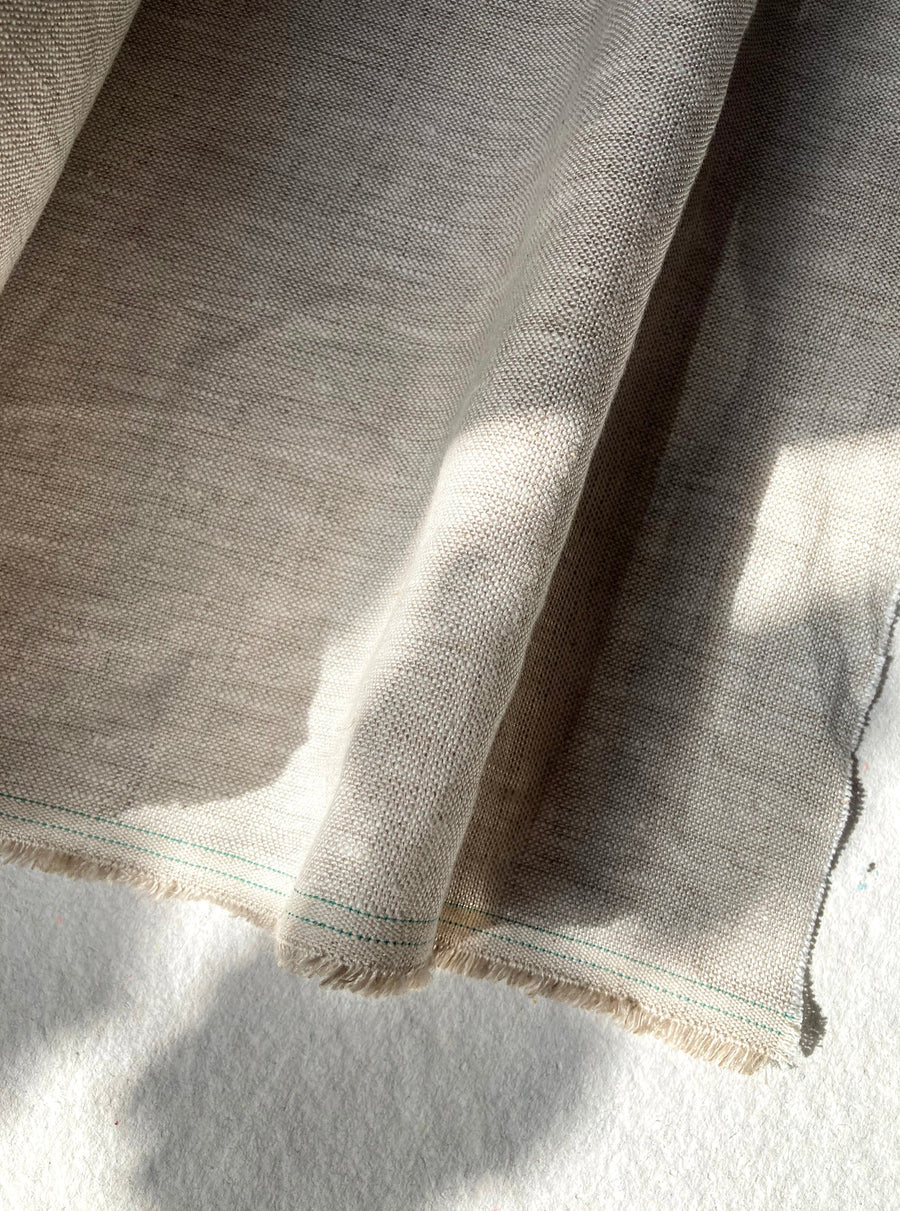 Two tone beige linen, by the half meter