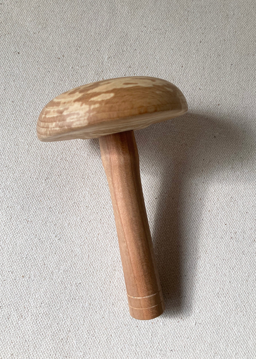 Darning mushroom with threaded handle by Moosehill