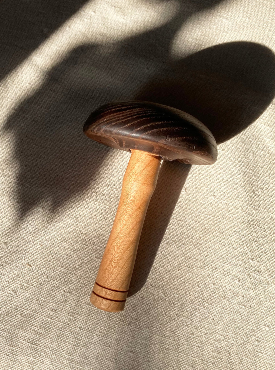 Darning mushroom with threaded handle by Moosehill
