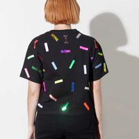 T-shirt boxy imprimé paillettes par OKAYOK