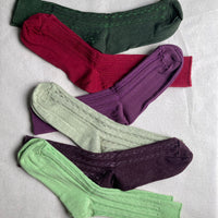 Twisted knit socks by OKAYOK