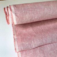 Marled pink linen, by the half meter