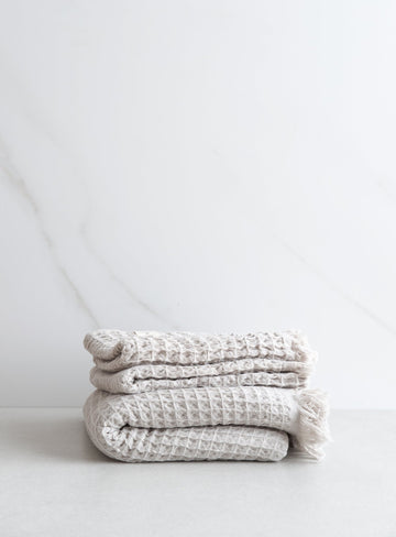 Waffle cotton throw by Confetti Mill