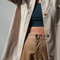 Trousers No2092w, sage and sepia