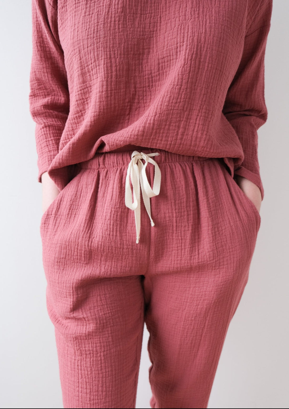Pantalon de pyjama No5802w, coton gaufré sable, 4x