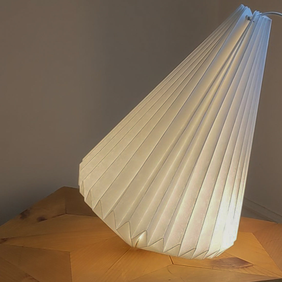 Lamp no135 by Laboratoire Textile, white chevrons